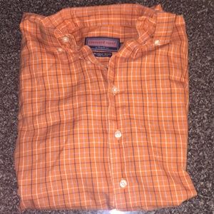 Vineyard Vines orange striped Murray Button down